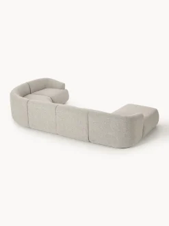 Sofás Rinconeras|Sofás></noscript>Westwing Collection Sofá rinconera modular en tejido bouclé Sofia Bouclé jaspeado, beige