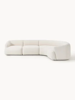 Clearance Sofá rinconera modular en tejido bouclé Sofia (4 plazas) Sofás Rinconeras|Sofás