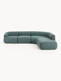 Discount Sofá rinconera modular en tejido bouclé Sofia (4 plazas) Sofás Rinconeras|Sofás