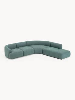 Discount Sofá rinconera modular en tejido bouclé Sofia (4 plazas) Sofás Rinconeras|Sofás