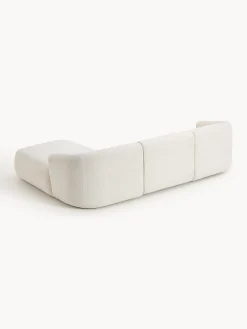 Sofás Rinconeras|Sofás></noscript>Westwing Collection Sofá rinconera modular en tejido bouclé Sofia (3 plazas) Bouclé jaspeado, blanco crema