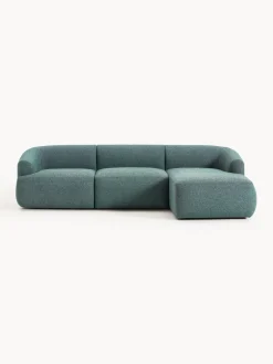 Discount Sofá rinconera modular en tejido bouclé Sofia (3 plazas) Sofás Rinconeras|Sofás