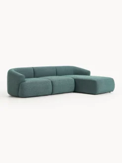 Discount Sofá rinconera modular en tejido bouclé Sofia (3 plazas) Sofás Rinconeras|Sofás