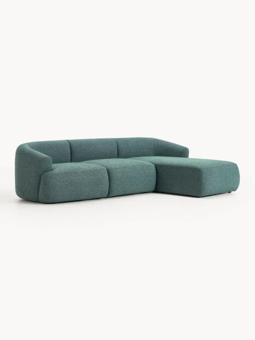 Discount Sofá rinconera modular en tejido bouclé Sofia (3 plazas) Sofás Rinconeras|Sofás
