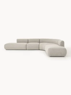 Sofás Rinconeras|Sofás>Westwing Collection Sofá rinconera modular en tejido bouclé Sofia (4 plazas) Bouclé beige mélange