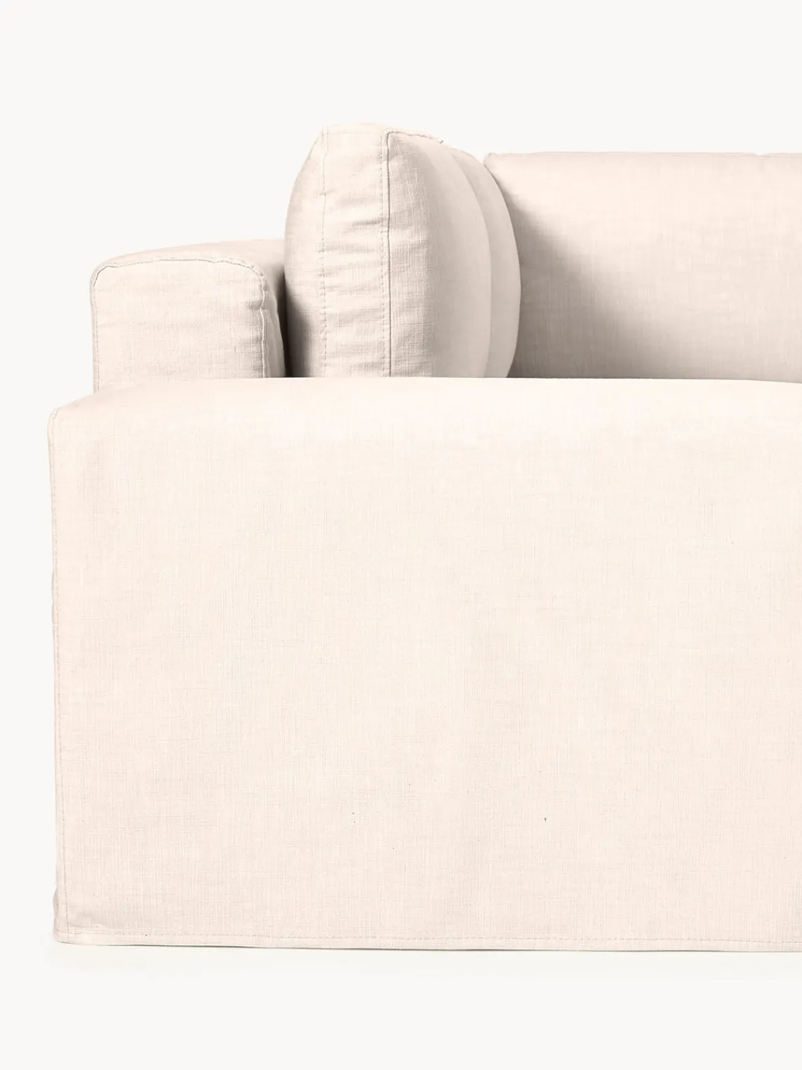 Sofás Rinconeras|Sofás>Westwing Collection Sofá rinconera modular grande con tapizado desenfundable Russell Tejido beige claro jaspeado