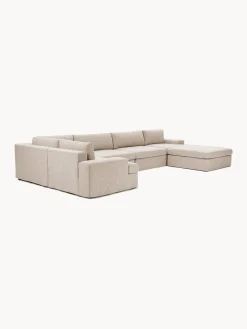 Sofás Rinconeras|Sofás></noscript>Westwing Collection Sofá rinconera modular grande con tapizado desenfundable Russell Tejido beige jaspeado