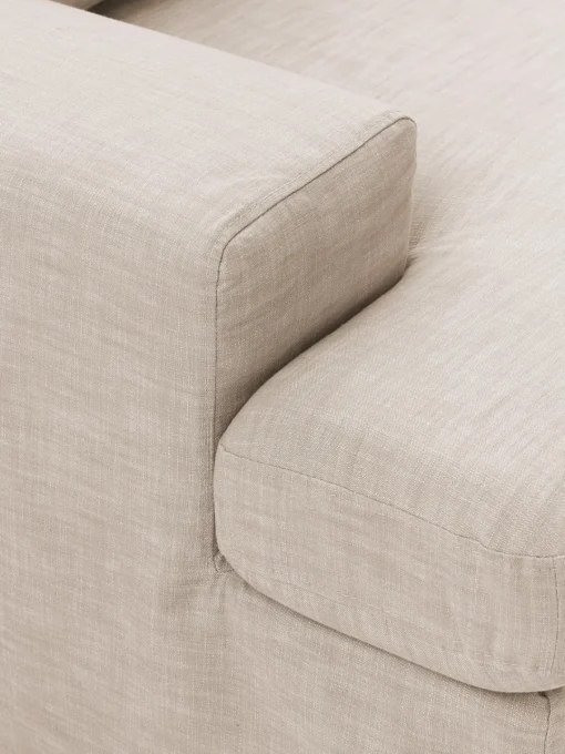 Sofás Rinconeras|Sofás>Westwing Collection Sofá rinconera modular grande con tapizado desenfundable Russell Tejido beige jaspeado