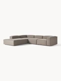 Sofás></noscript>Westwing Collection Sofá rinconera modular grande Lennon Tejido taupe