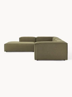 Sofás></noscript>Westwing Collection Sofá rinconera modular grande Lennon Tejido verde oliva