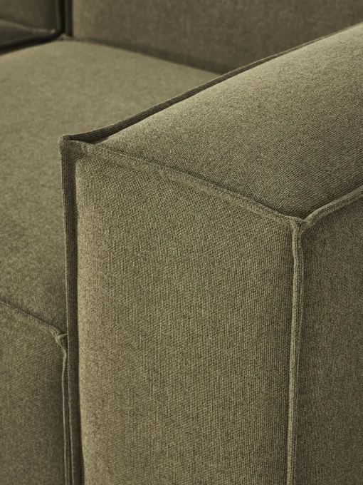 Sofás>Westwing Collection Sofá rinconera modular grande Lennon Tejido verde oliva