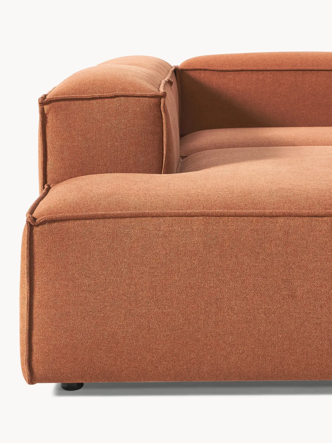 Sofás>Westwing Collection Sofá rinconera modular grande Lennon Tejido terracota