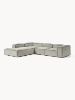 Sofás></noscript>Westwing Collection Sofá rinconera modular grande de pana Lennon Pana gris