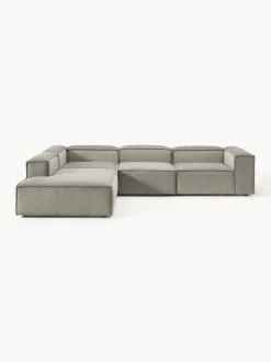 Sofás></noscript>Westwing Collection Sofá rinconera modular grande de pana Lennon Pana gris