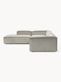 Sofás></noscript>Westwing Collection Sofá rinconera modular grande de pana Lennon Pana gris