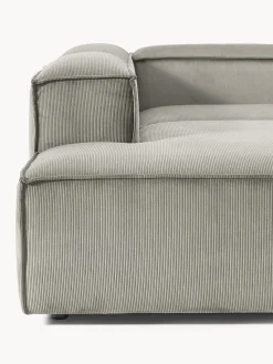 Sofás></noscript>Westwing Collection Sofá rinconera modular grande de pana Lennon Pana gris