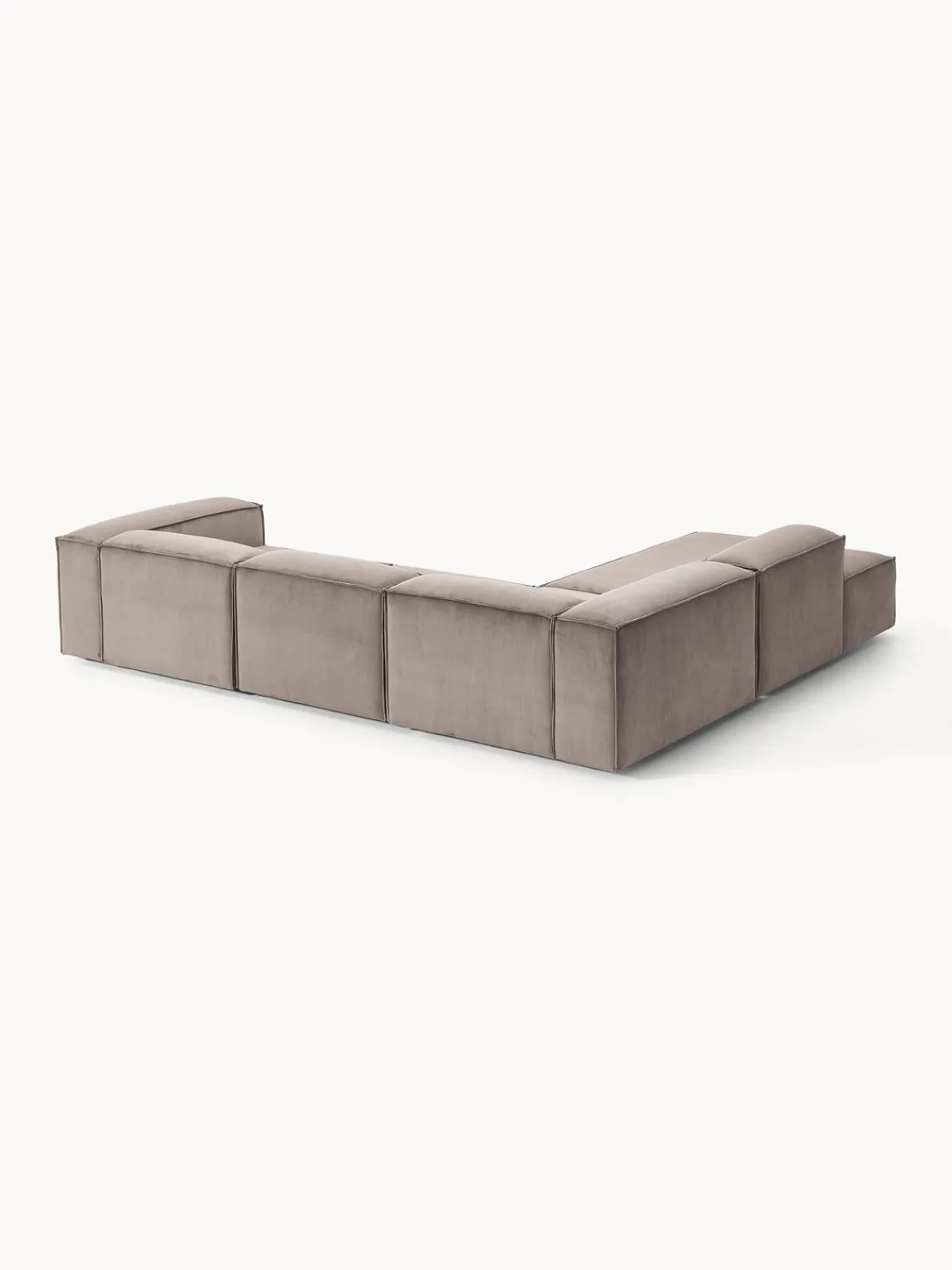 Sofás>Westwing Collection Sofá rinconera modular grande de pana Lennon Pana taupe