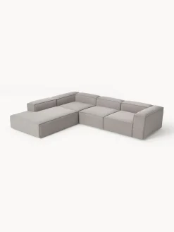 Sofás>Westwing Collection Sofá rinconera modular grande en tejido bouclé Lennon Bouclé taupe