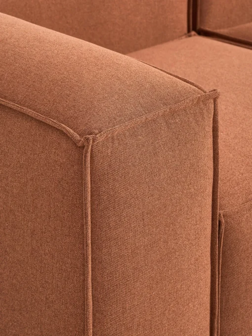 Sofás>Westwing Collection Sofá rinconera modular Lennon Tejido terracota