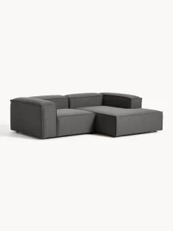 Sofás></noscript>Westwing Collection Sofá rinconera modular Lennon Tejido gris antracita