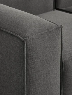 Sofás></noscript>Westwing Collection Sofá rinconera modular Lennon Tejido gris antracita