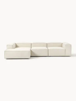 Sofás>Westwing Collection Sofá rinconera modular Lennon Tejido blanco Off White