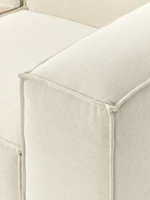 Sofás>Westwing Collection Sofá rinconera modular Lennon Tejido blanco Off White