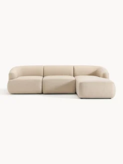 Sofás Rinconeras|Sofás>Westwing Collection Sofá rinconera modular Sofia (3 plazas) Tejido grueso beige claro