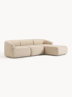 Sofás Rinconeras|Sofás></noscript>Westwing Collection Sofá rinconera modular Sofia (3 plazas) Tejido grueso beige claro