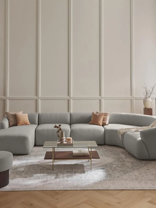Sofás Rinconeras|Sofás>Westwing Collection Sofá rinconera modular Sofia Tejido gris
