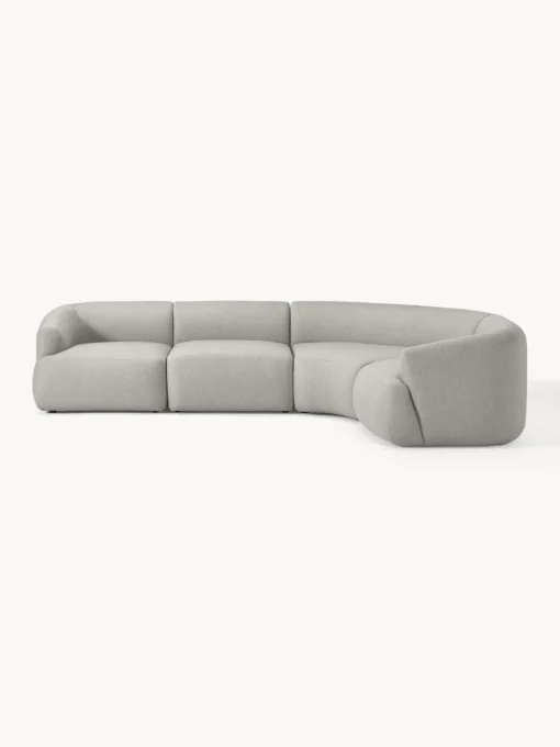 Sofás Rinconeras|Sofás>Westwing Collection Sofá rinconera modular Sofia (4 plazas) Tejido grueso gris