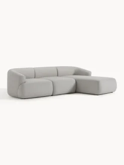 Sofás Rinconeras|Sofás></noscript>Westwing Collection Sofá rinconera modular Sofia (3 plazas) Tejido grueso gris