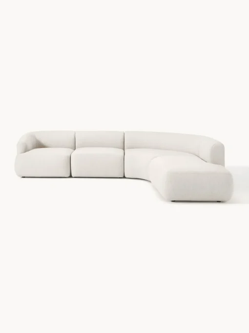 Sofás Rinconeras|Sofás>Westwing Collection Sofá rinconera modular Sofia (4 plazas) Tejido grueso blanco crema