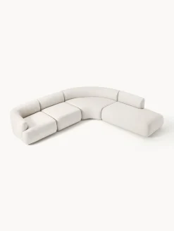 Sofás Rinconeras|Sofás></noscript>Westwing Collection Sofá rinconera modular Sofia (4 plazas) Tejido grueso blanco crema