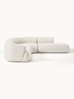 Sofás Rinconeras|Sofás></noscript>Westwing Collection Sofá rinconera modular Sofia (4 plazas) Tejido grueso blanco crema
