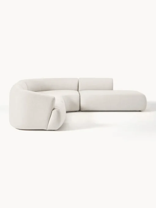 Sofás Rinconeras|Sofás>Westwing Collection Sofá rinconera modular Sofia (4 plazas) Tejido grueso blanco crema