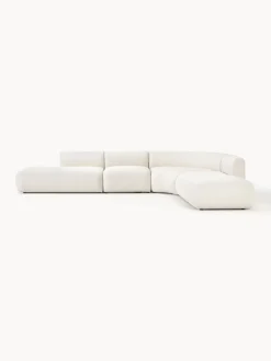 Sofás Rinconeras|Sofás>Westwing Collection Sofá rinconera modular Sofia (4 plazas) Tejido blanco crema