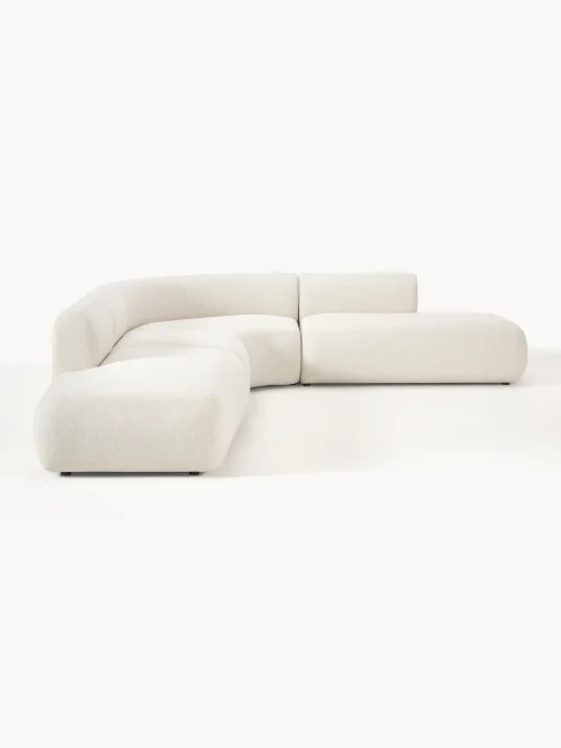 Sofás Rinconeras|Sofás>Westwing Collection Sofá rinconera modular Sofia (4 plazas) Tejido blanco crema