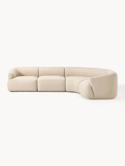 Sofás Rinconeras|Sofás>Westwing Collection Sofá rinconera modular Sofia (4 plazas) Tejido grueso beige claro