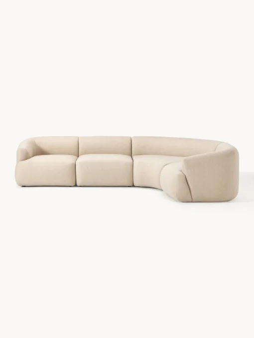 Sofás Rinconeras|Sofás>Westwing Collection Sofá rinconera modular Sofia (4 plazas) Tejido grueso beige claro