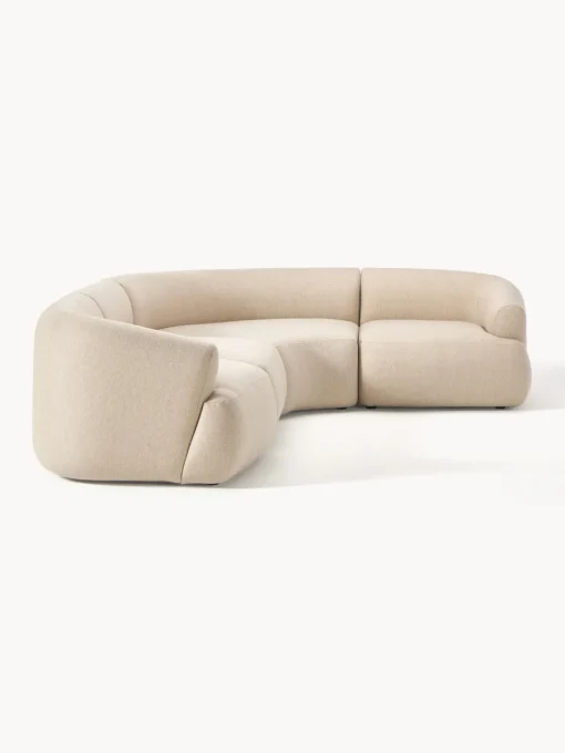 Sofás Rinconeras|Sofás>Westwing Collection Sofá rinconera modular Sofia (4 plazas) Tejido grueso beige claro