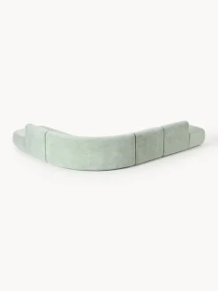 Sofás Rinconeras|Sofás></noscript>Westwing Collection Sofá rinconera modular Sofia (4 plazas) Terciopelo verde salvia