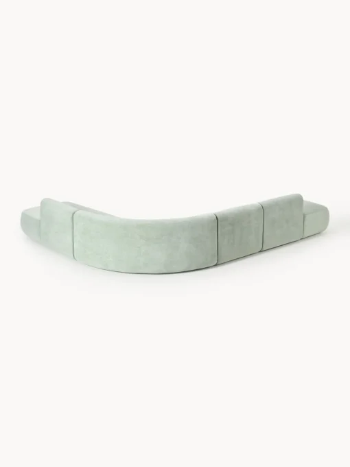 Sofás Rinconeras|Sofás>Westwing Collection Sofá rinconera modular Sofia (4 plazas) Terciopelo verde salvia