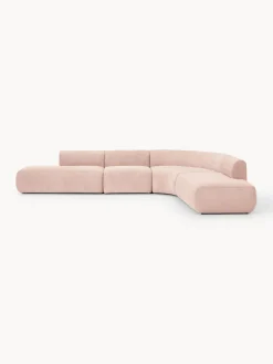 Sofás Rinconeras|Sofás>Westwing Collection Sofá rinconera modular Sofia (4 plazas) Terciopelo melocotón