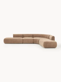 Sofás Rinconeras|Sofás>Westwing Collection Sofá rinconera modular Sofia (4 plazas) Terciopelo marrón