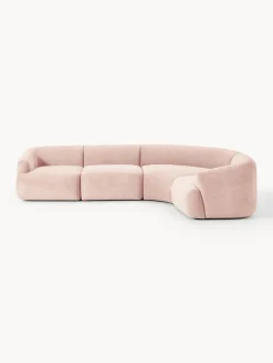 Sofás Rinconeras|Sofás>Westwing Collection Sofá rinconera modular Sofia (4 plazas) Terciopelo melocotón