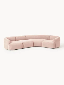 Sofás Rinconeras|Sofás></noscript>Westwing Collection Sofá rinconera modular Sofia (4 plazas) Terciopelo melocotón