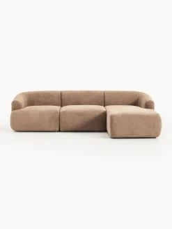 Sofás Rinconeras|Sofás>Westwing Collection Sofá rinconera modular Sofia (3 plazas) Terciopelo marrón