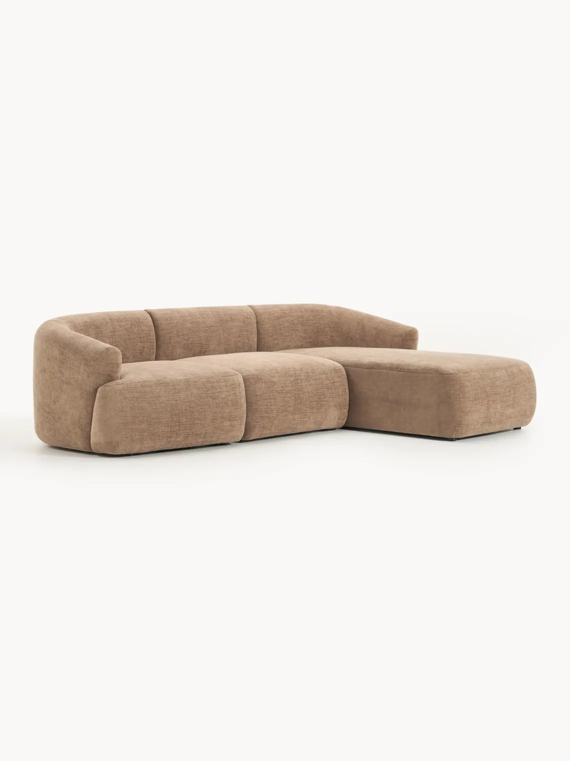 Sofás Rinconeras|Sofás>Westwing Collection Sofá rinconera modular Sofia (3 plazas) Terciopelo marrón