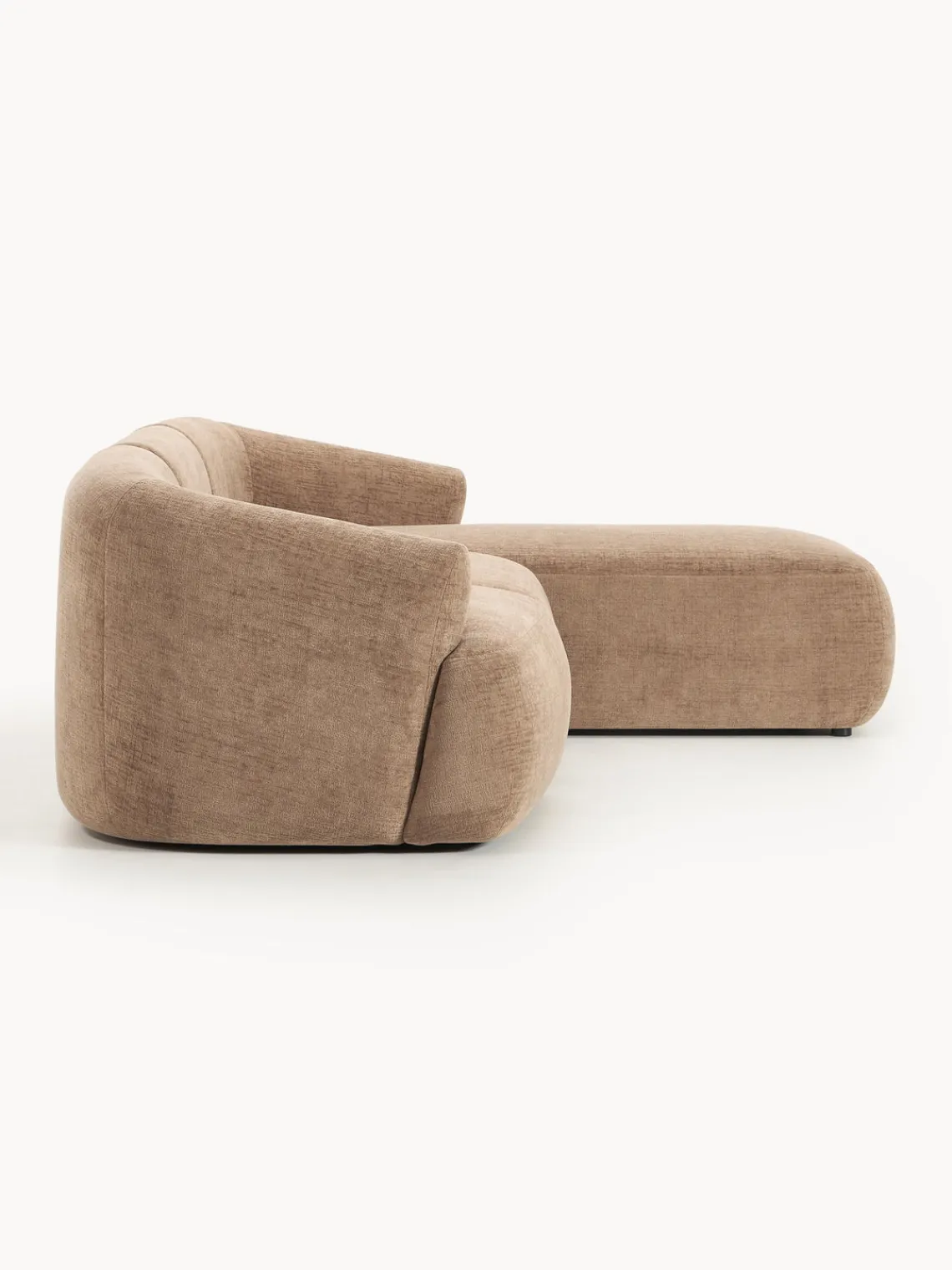 Sofás Rinconeras|Sofás>Westwing Collection Sofá rinconera modular Sofia (3 plazas) Terciopelo marrón